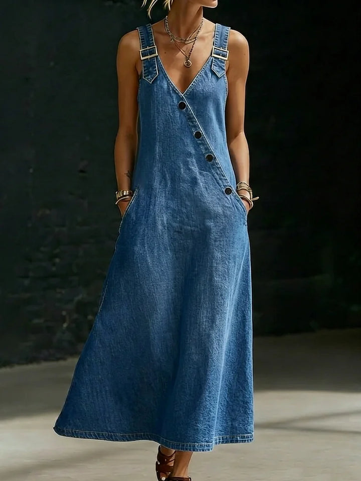 Vera | Button-Down Long Denim Dress