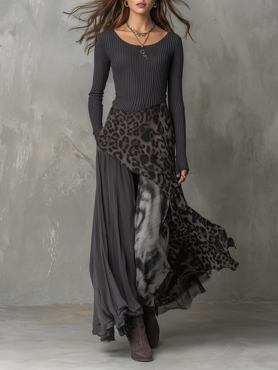 Martina | Leopard Maxi bohemian-style dress