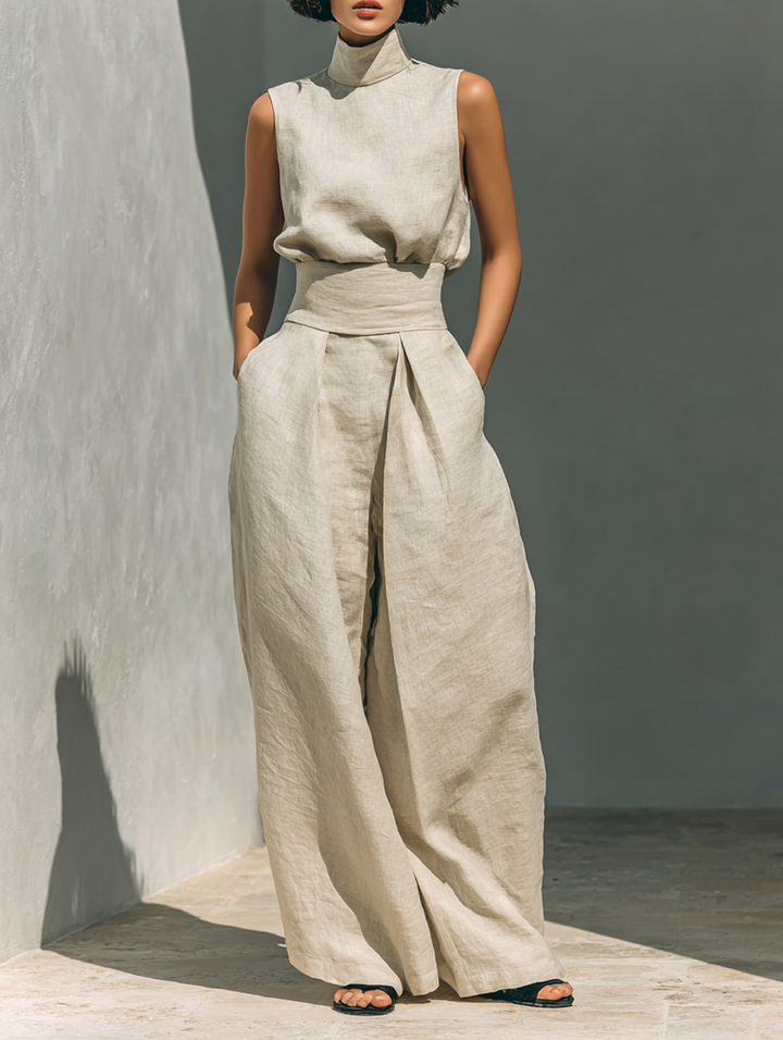 Blackwood | WIDE LEG COTTON PANTS SET FOR WOMEN