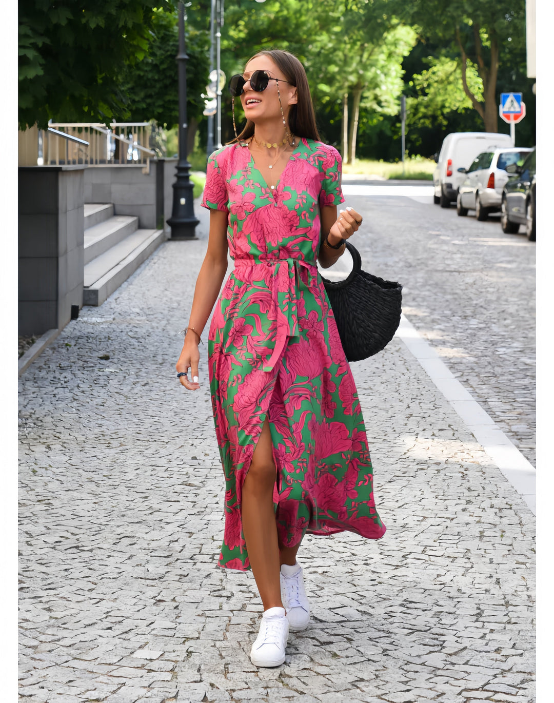 Camille | Elegant V-Neck Wrap Dress