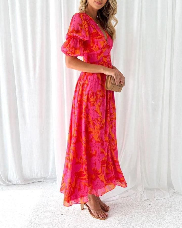 Paloma - Maxi Dress with Puff Sleeves