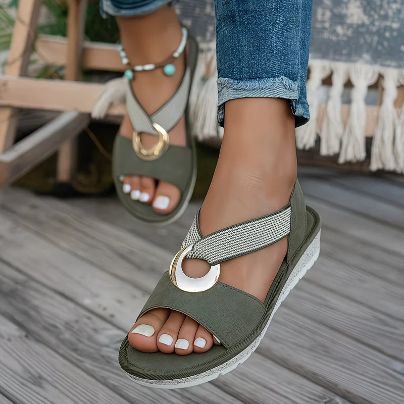 Loraine – Ring Detail Slingback Sandals
