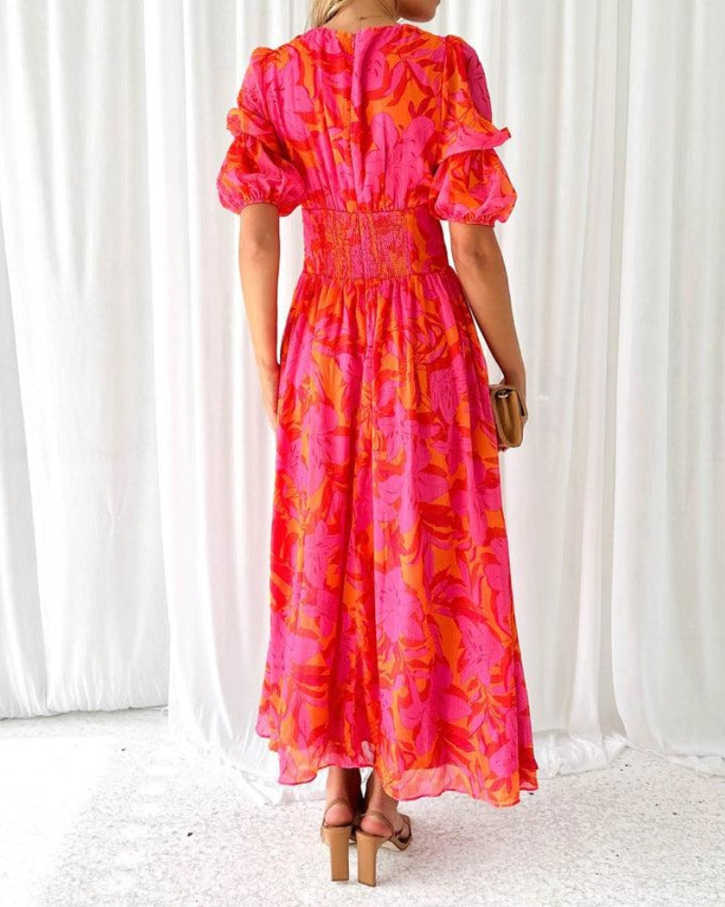 Paloma - Maxi Dress with Puff Sleeves