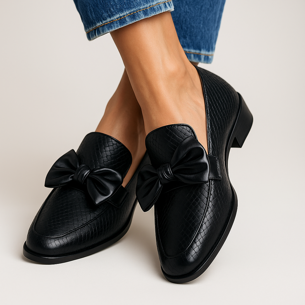 Claudia | Elegant Bow-Embellished Loafers