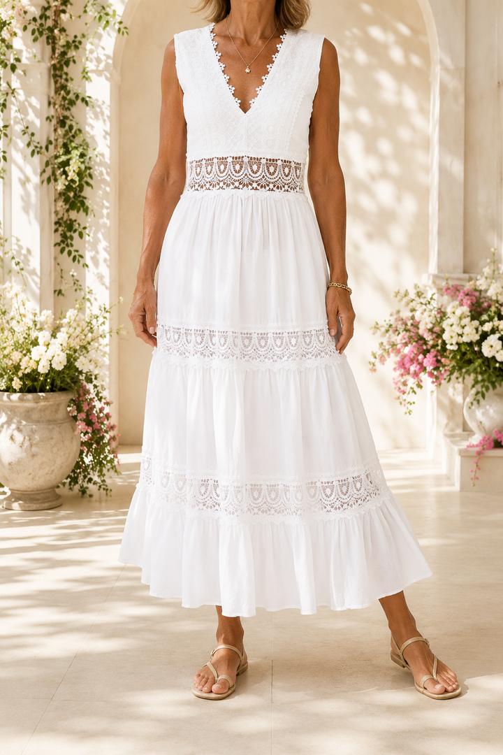 Aurélie™ | Elegant Lace Dress with V-Neck