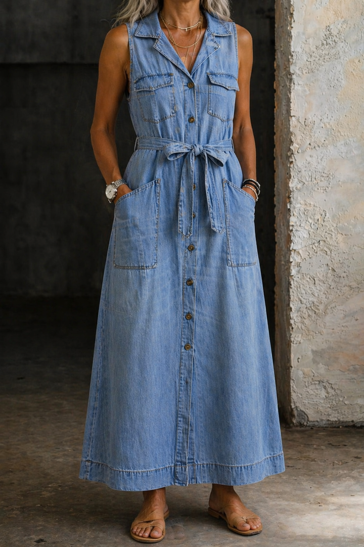 Susana | Denim Midi Dress