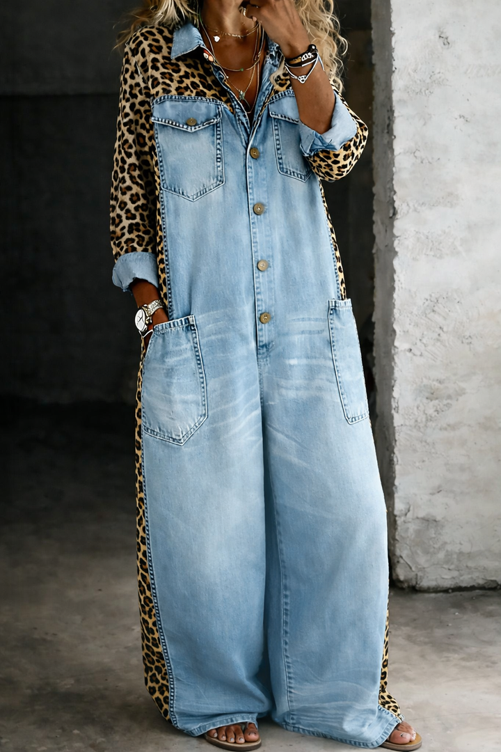 Amanda Denim Overall Jumpsuit