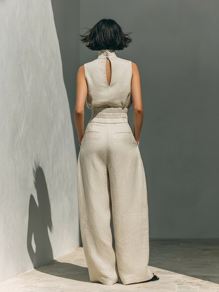 Blackwood | WIDE LEG COTTON PANTS SET FOR WOMEN