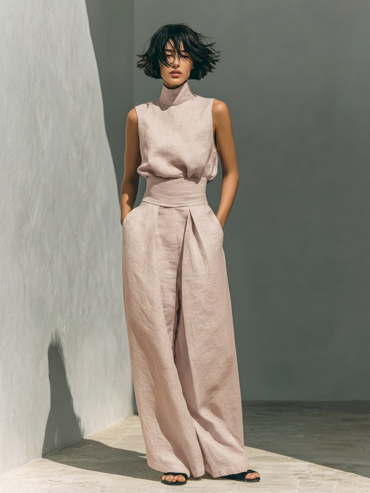 Blackwood | WIDE LEG COTTON PANTS SET FOR WOMEN