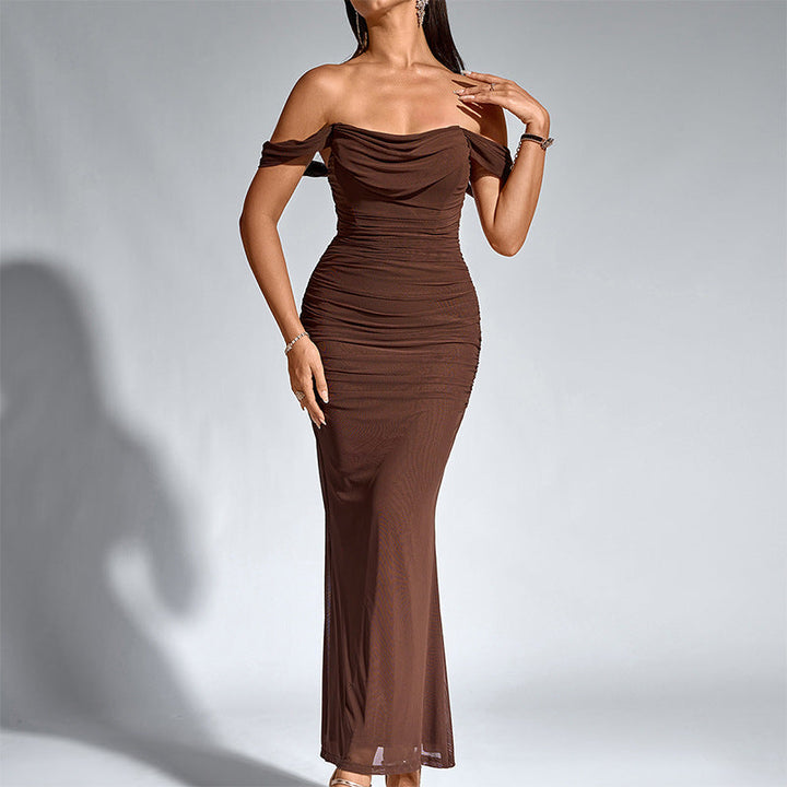 EUNOIA | Elegant Off Shoulder Backless Mermaid Dress
