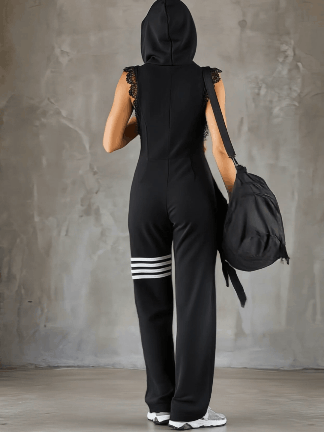 Clarissa | Retro Sporty Jumpsuit With Hood
