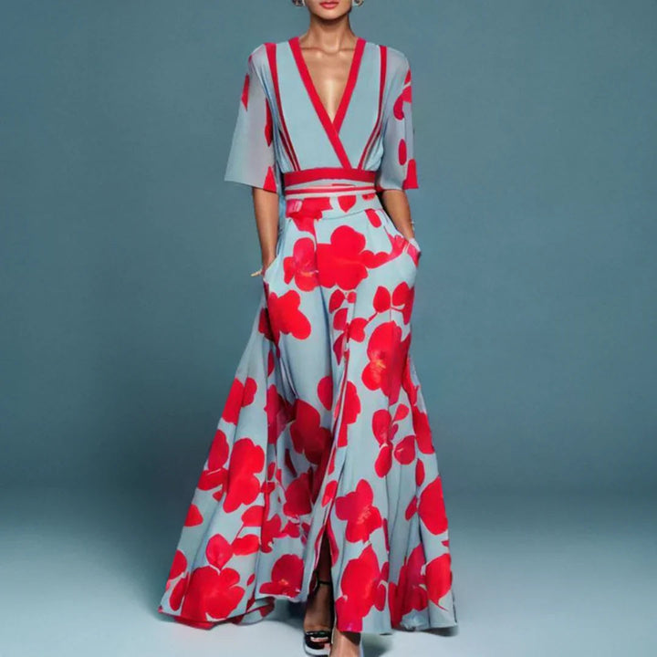 Leah Women’s Dress | Floral Wrap Maxi