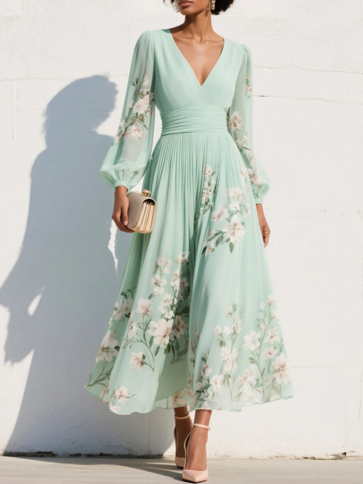 Olivia | Floral Elegance Midi Dress