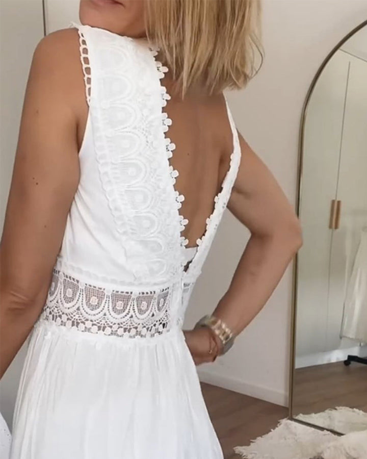 Aurélie™ | Elegant Lace Dress with V-Neck
