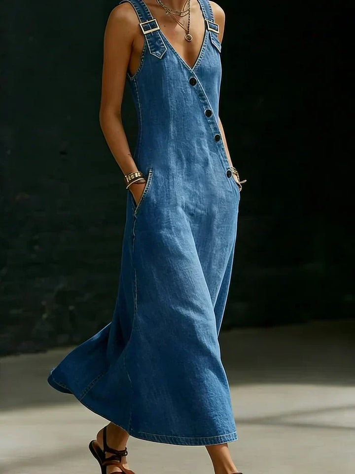 Vera | Button-Down Long Denim Dress