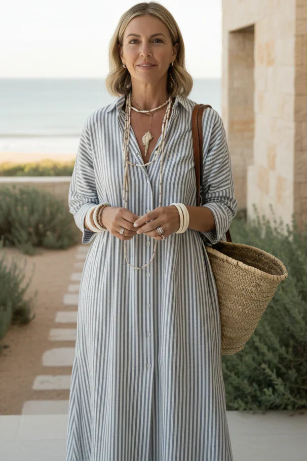 Elle | Striped Dress Shirt