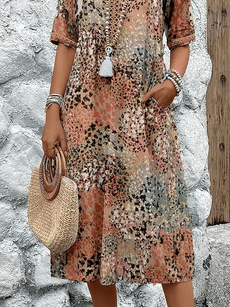 Marilyn™ | Vintage Floral Midi Dress