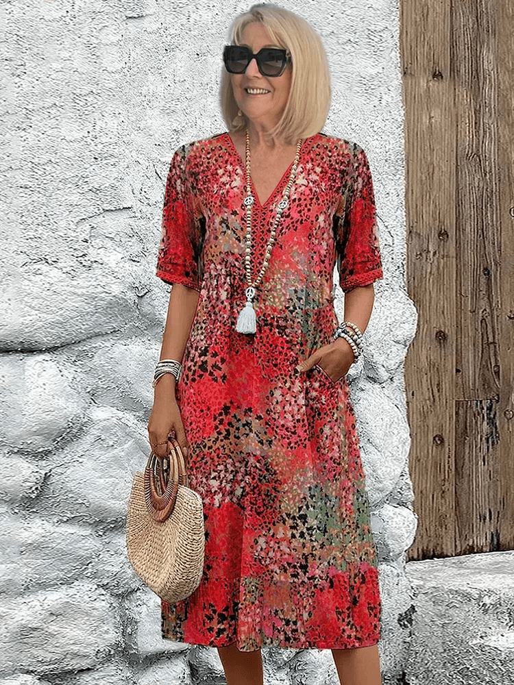 Marilyn™ | Vintage Floral Midi Dress
