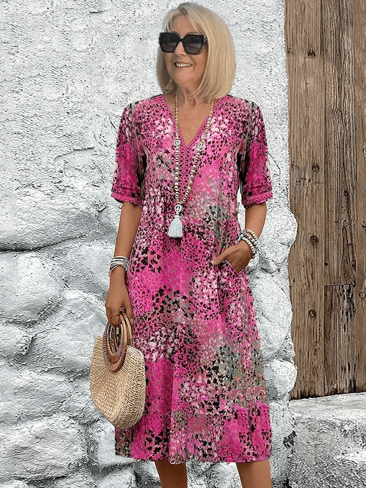 Marilyn™ | Vintage Floral Midi Dress