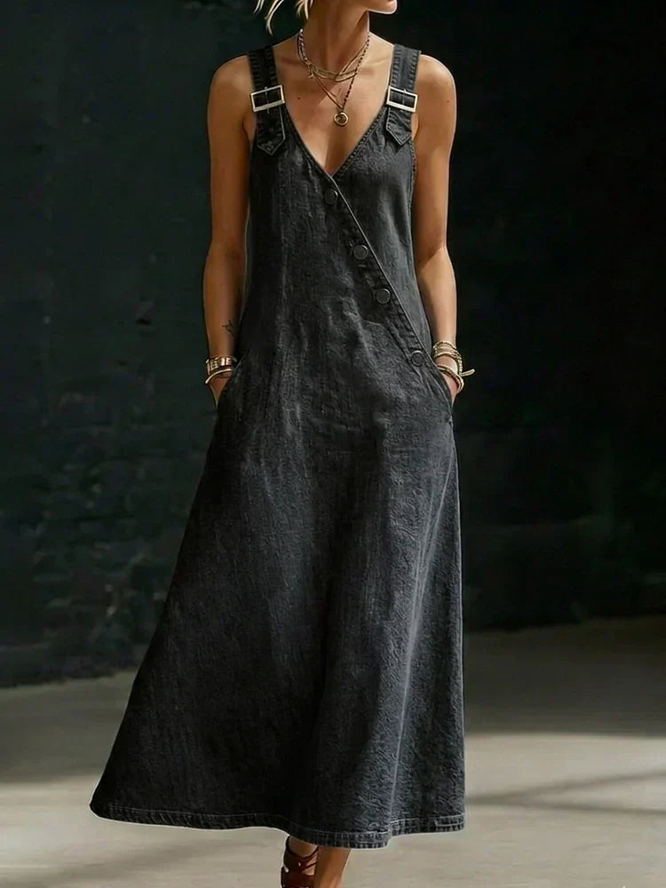 Vera | Button-Down Long Denim Dress