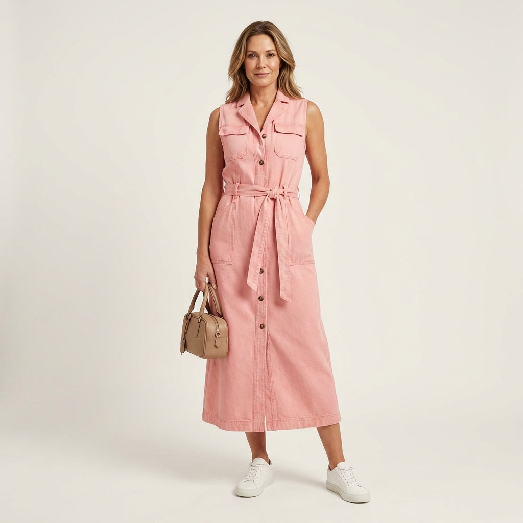 Georgina | Long Denim Maxi Dress