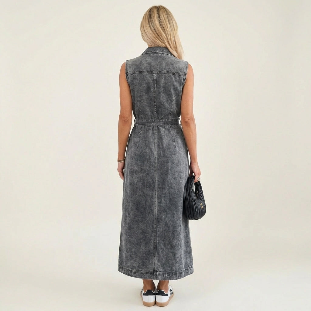 Georgina | Long Denim Maxi Dress