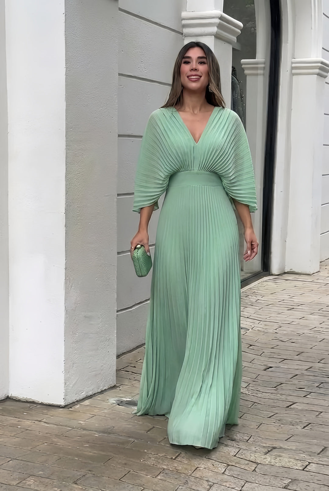 Sofia | Elegant pleated maxi dress