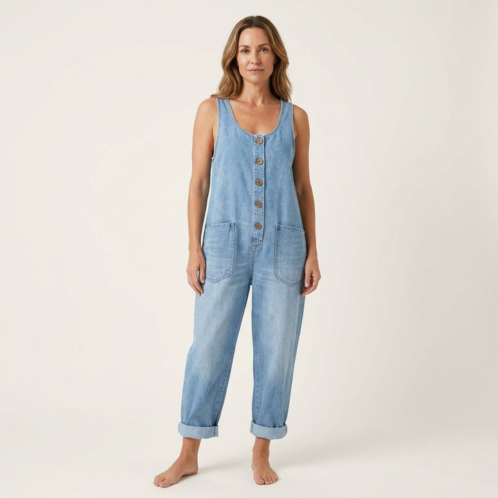 Liva | Jumpsuit with Button Strap Detail