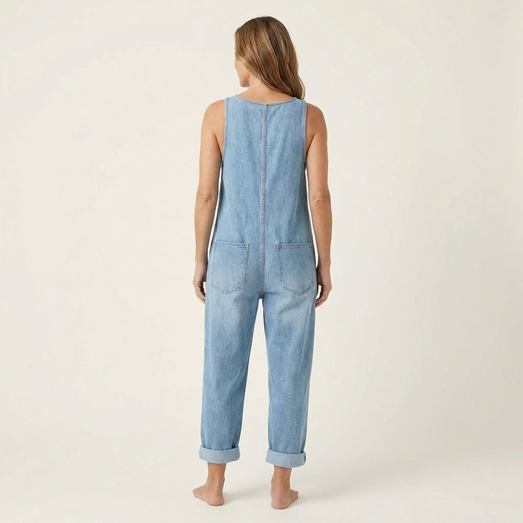Liva | Jumpsuit with Button Strap Detail