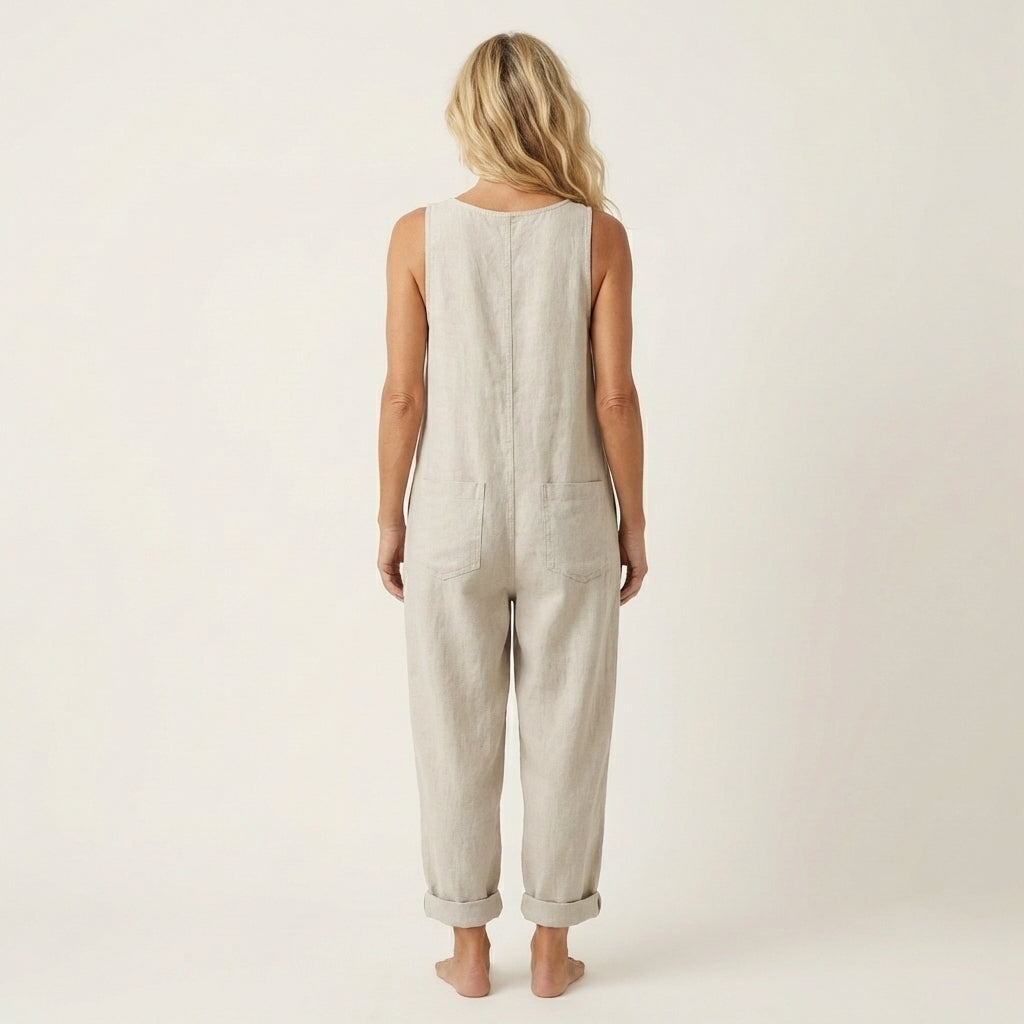 Liva | Jumpsuit with Button Strap Detail