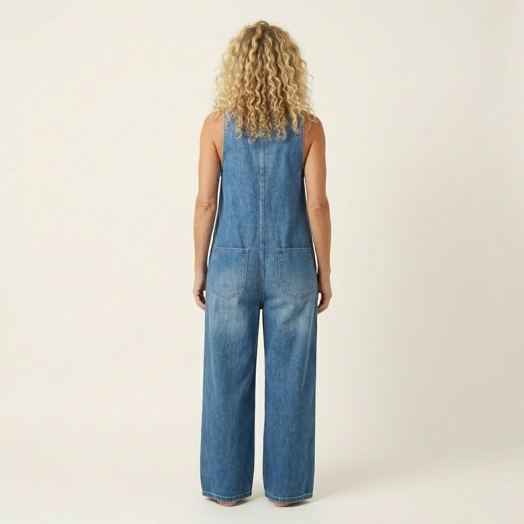 Liva | Jumpsuit with Button Strap Detail