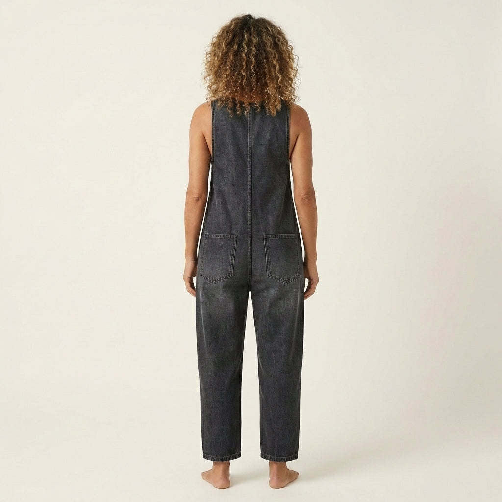 Liva | Jumpsuit with Button Strap Detail