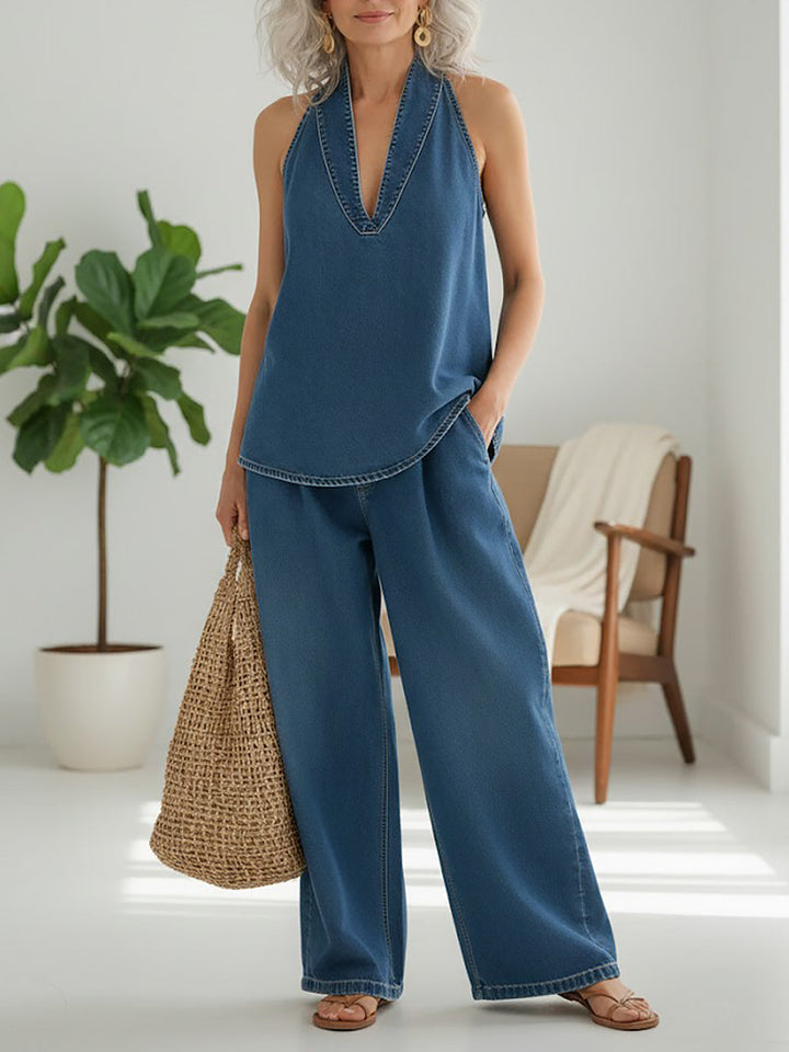 Ivy | Vintage Washed Soft Denim Twin Set