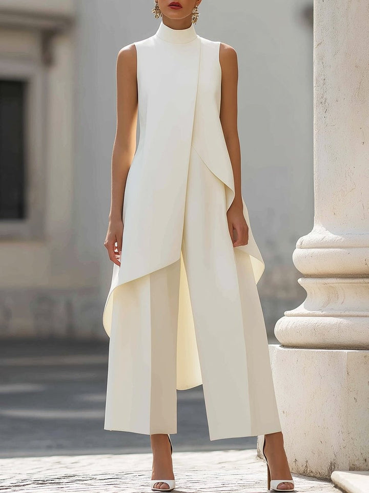 Pilar | Elegant Asymmetrical High Neck Set for Women