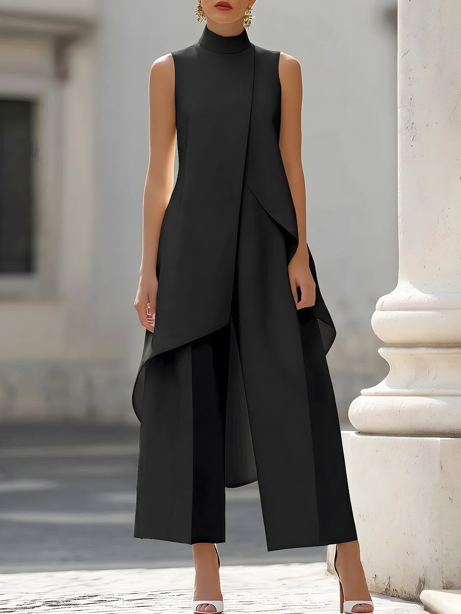Pilar | Elegant Asymmetrical High Neck Set for Women
