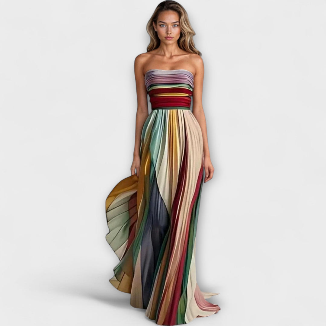 Marigold | Bold &amp; Flowing Strapless Dress