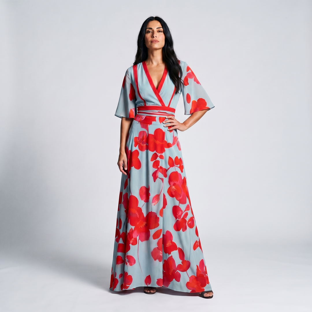 Leah Women’s Dress | Floral Wrap Maxi