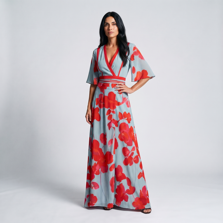 Leah Women’s Dress | Floral Wrap Maxi
