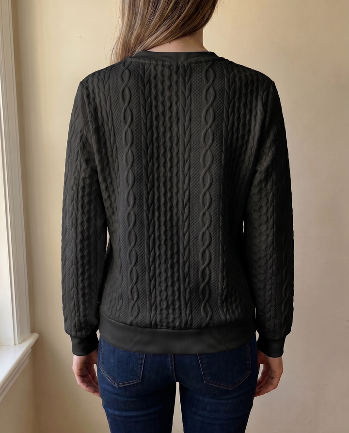 Textured Zipper Sweatshirt – Stylish &amp; Comfy
