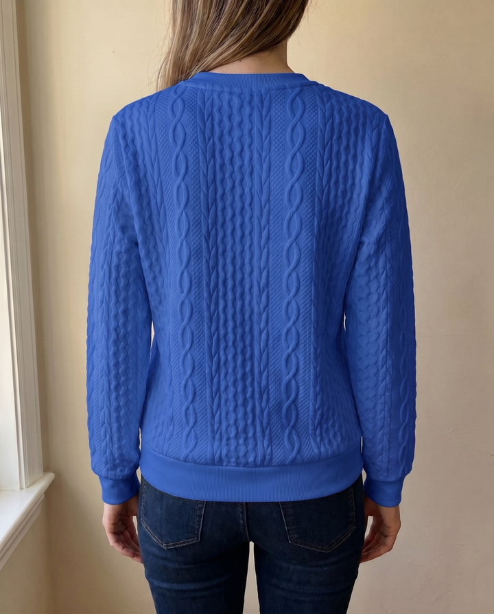 Textured Zipper Sweatshirt – Stylish &amp; Comfy